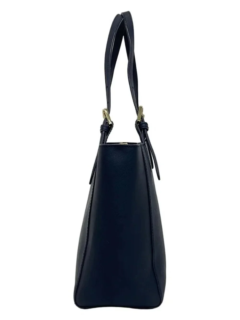 TORY BURCH Dark Navy Leather Tote Bag